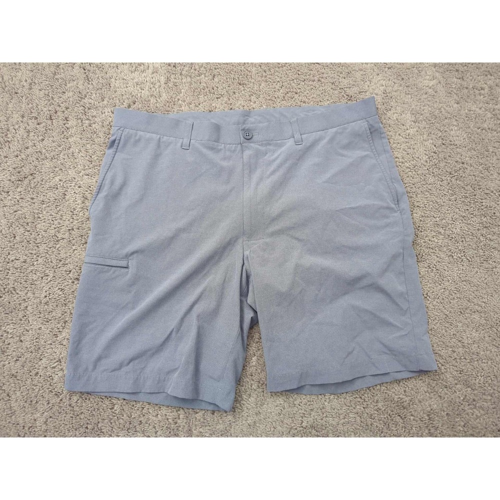 Roundtree & Yorke Performance Shorts Mens 40 Blue Chino Stretch Outdoor